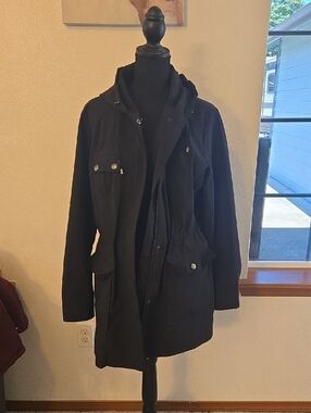 Kristen Blake Black Hooded Coat